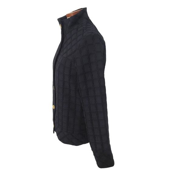 Simonton Says by George Simonton Button Down Jacket Black Womens Size Small - Picture 2 of 7